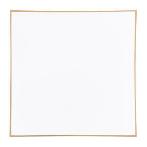 Chargers 13" Square Flat White Gold Rim