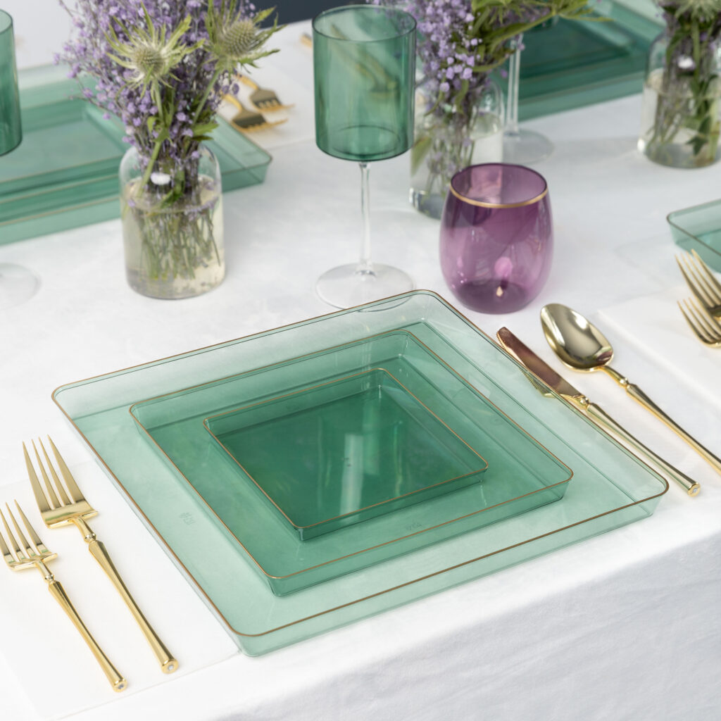 Square Edge Green/Gold Rim - Image 3