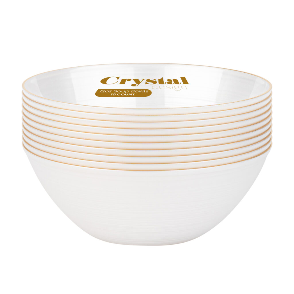 Crystal Design 12oz Bowls Pearl