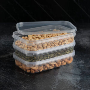 Alternative view of Rectangle Lock Containers With Lids 16oz Clear