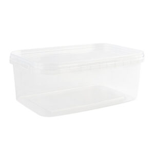Rectangle Lock Containers With Lids 34oz Clear