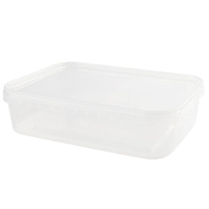 Rectangle Lock Containers With Lids 50oz Clear