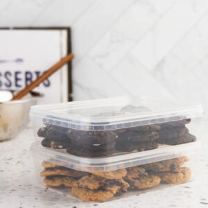 Alternative view of Rectangle Lock Containers With Lids 50oz Clear