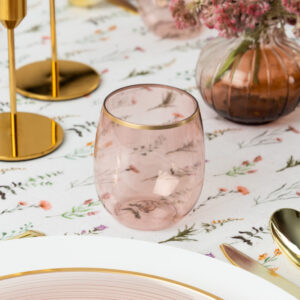Alternative view of Stemless Goblets 12 oz Rose Gold Rim