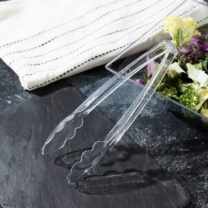 Alternative view of Scalloped Tongs 9" Clear