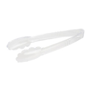 Scalloped Tongs 9" Clear