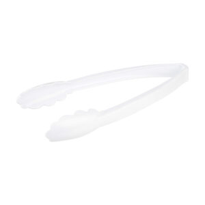 Scalloped Tongs 9" White