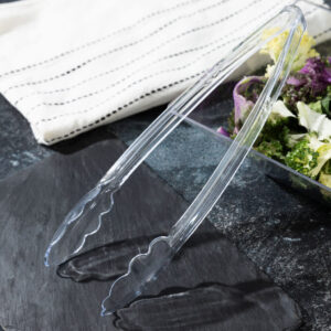 Alternative view of Scalloped Tongs 12" Clear
