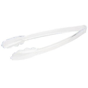 Scalloped Tongs 12" Clear