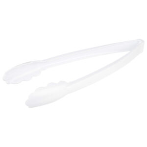 Scalloped Tongs 12" White