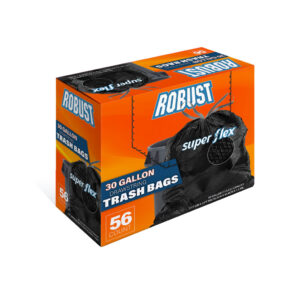 30 Gal Black Robust HD Flex Garbage Bags