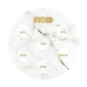 Seder Plate Acrylic Marble
