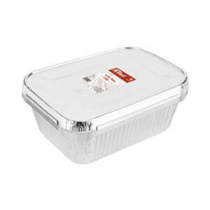 Oblong 5lb. Pan With Lids Aluminum Pans (4 Count)