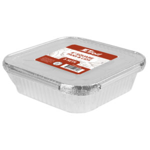 Square 8" Pans/Lids Combo (5 Pans 5 Lids)