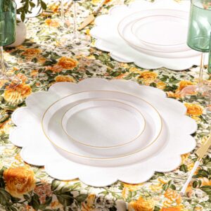 Alternative view of Edge Pebbled Pearl/Gold Rim