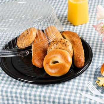 Alternative view of 16" Round Catering Tray Black