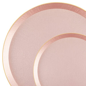 Edge Pebbled Pink Pearl/Gold Rim