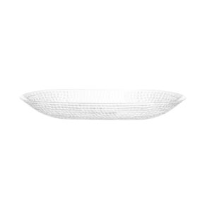 Long Hammered Bowl 12" Clear