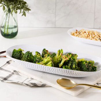 Alternative view of Long Hammered Bowl 15.75" White