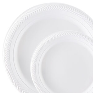 Cuisine Plastic Plates White