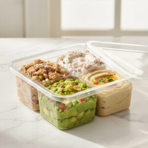 Alternative view of 4 Section ( 7 oz Each) PET Box With Lid (200 Sets)