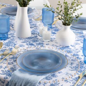 Alternative view of Glass Blue Transparent/Gold Rim