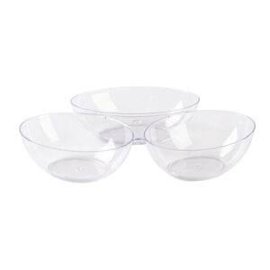 MiniWare Oval 3 Section Clear 6.25"