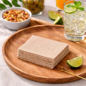 Alternative view of Burlap Print Cocktail Napkins (40 count)