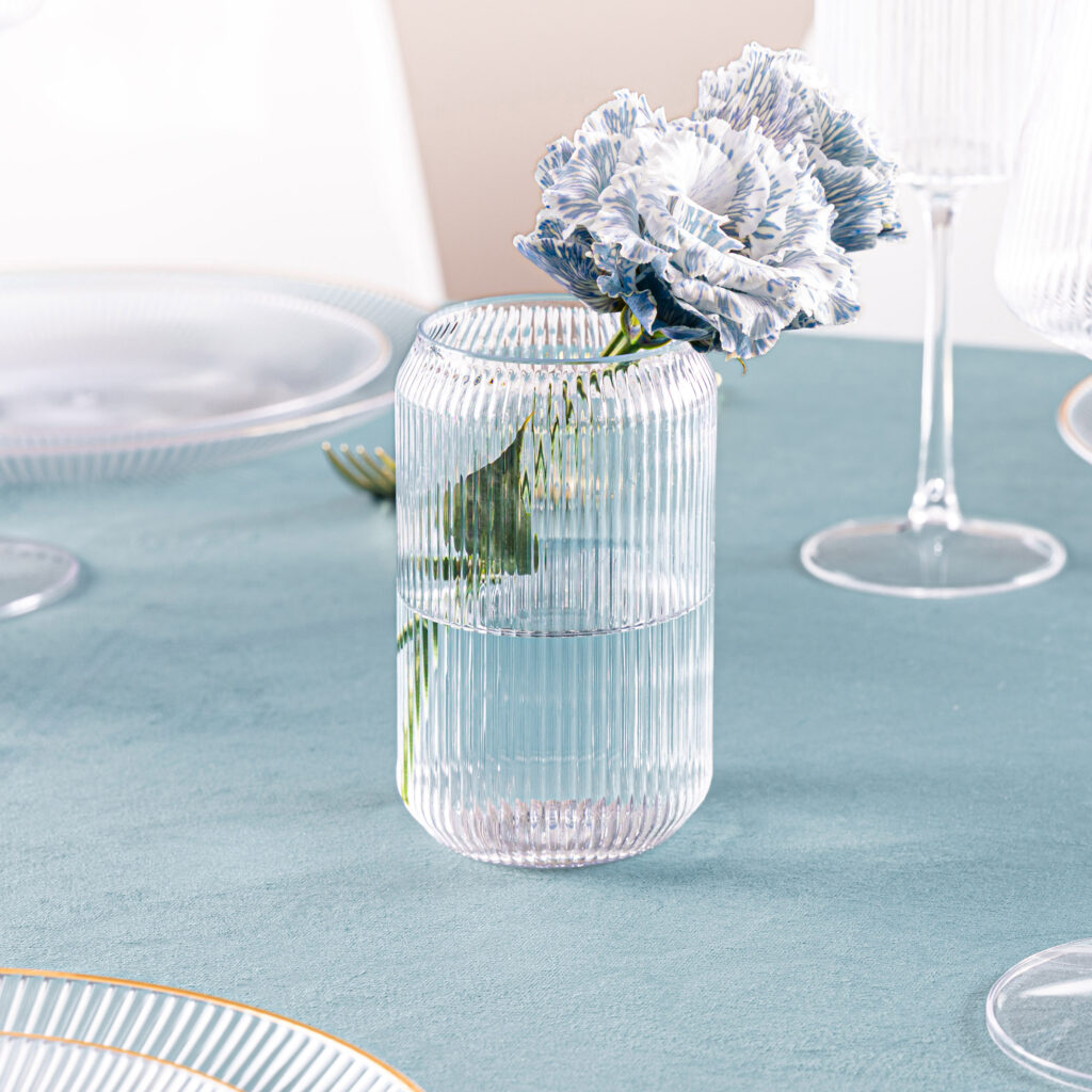 Ribbed Mini Vases Clear (6 Count) - Image 3