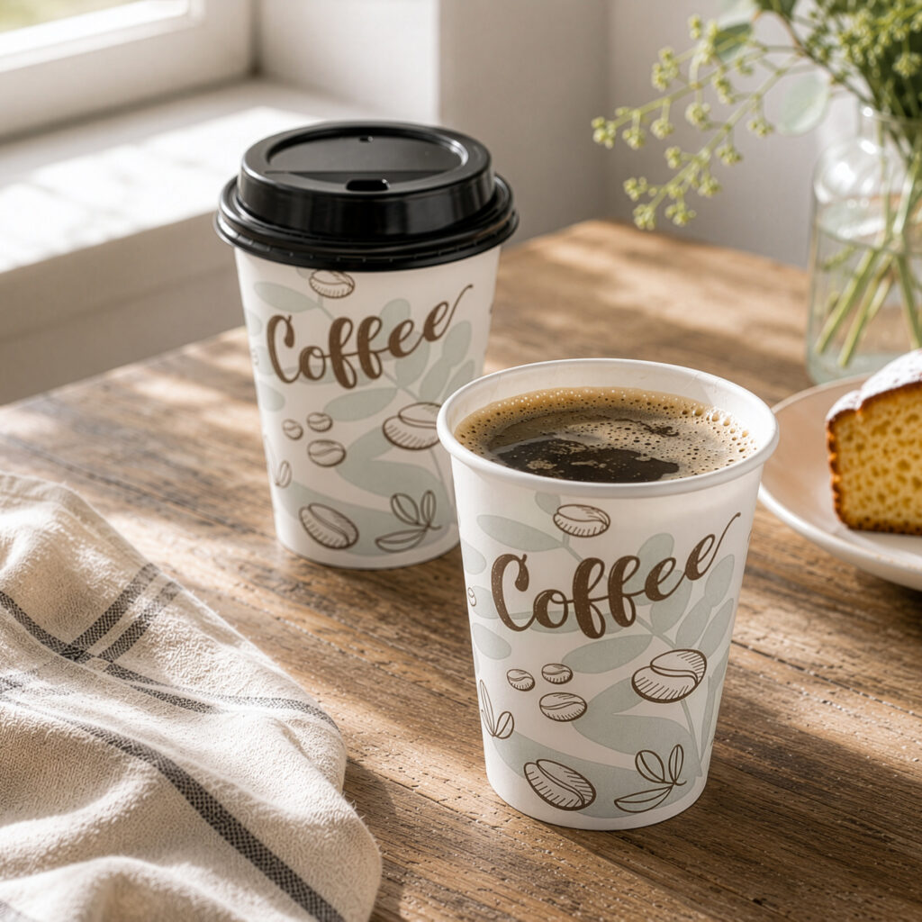 Insulated Cups/Lids Sage/Brown - Image 3